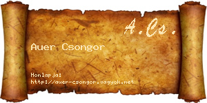 Auer Csongor névjegykártya