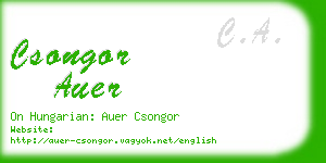 csongor auer business card